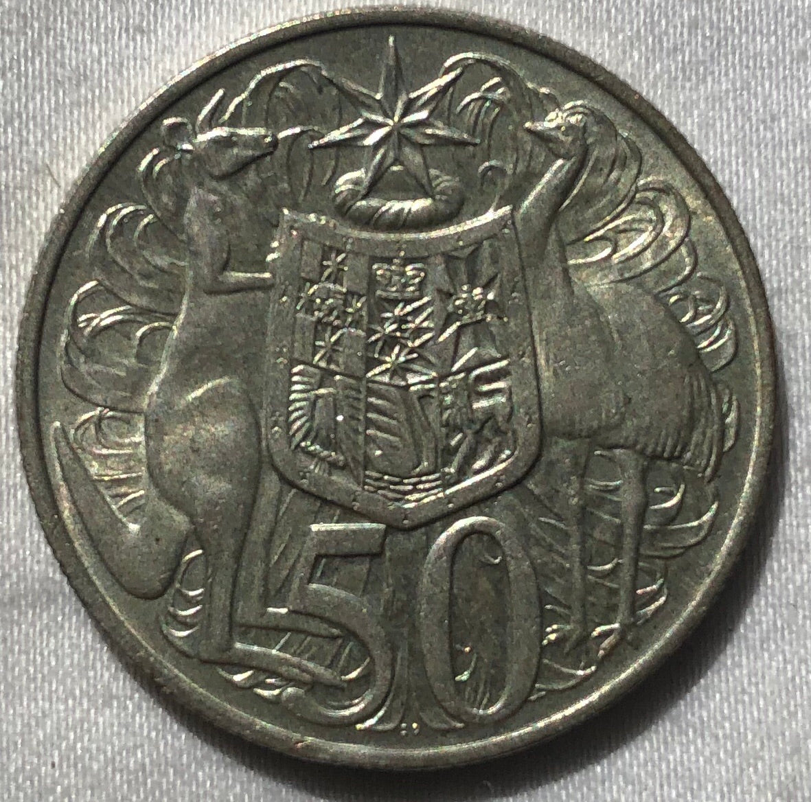 1966 Round 50 cent Australian coin | Montees Collection