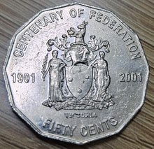 Load image into Gallery viewer, 2001 Circulated - 50 cent -Centenary of Federation - Victoria