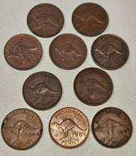 Load image into Gallery viewer, 10x Mixed Australian Penny&#39;s 1938-1964