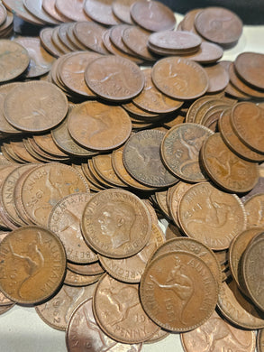 10x Mixed Australian Penny's 1938-1964