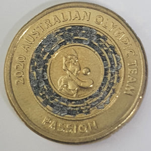 2020 - 'Aus Olympic Team Passion' - $2 Coin, Circulated