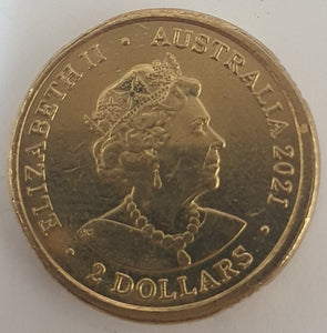 2021 'Australian Aboriginal Flag' $2 Coin, Circulated