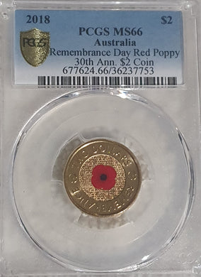 2018 -  $2 Red Poppy ms66