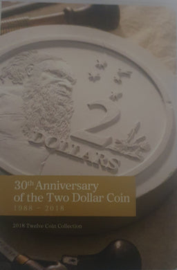 2018 - 30th Anniversary of the $2 coin, set