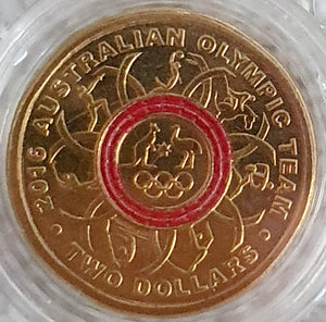 2016- Olympic Red Ring- $2  Coin, Uncirculated