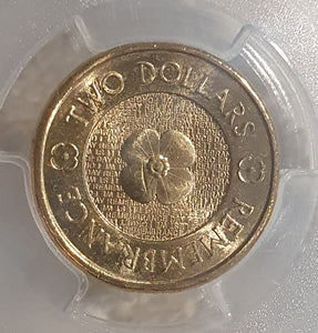 2012 -  $2 Gold Poppy ms65