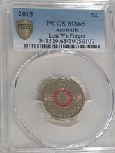 Load image into Gallery viewer, 2015 Lest We Forget  $2 Coin - PCSG MS65