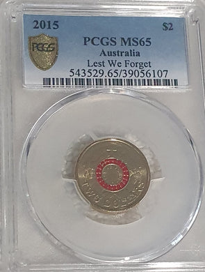 2015 Lest We Forget  $2 Coin - PCSG MS65