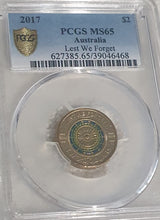Load image into Gallery viewer, 2017 Lest We Forget  $2 Coin - PCSG MS65