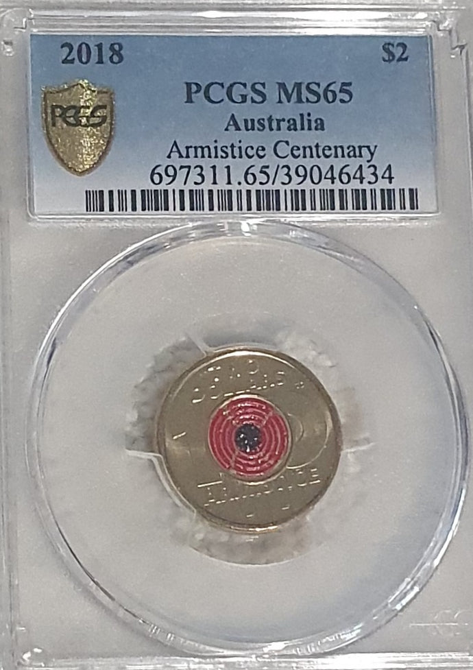 2018 Armistice Centenary  $2 Coin - PCSG MS65