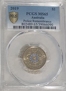 2019 Police Remembrance Day  $2 Coin - PCSG MS65