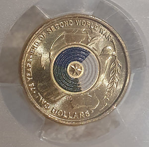 2020 75th Anniversary, End of WWII $2 Coin - PCSG MS65