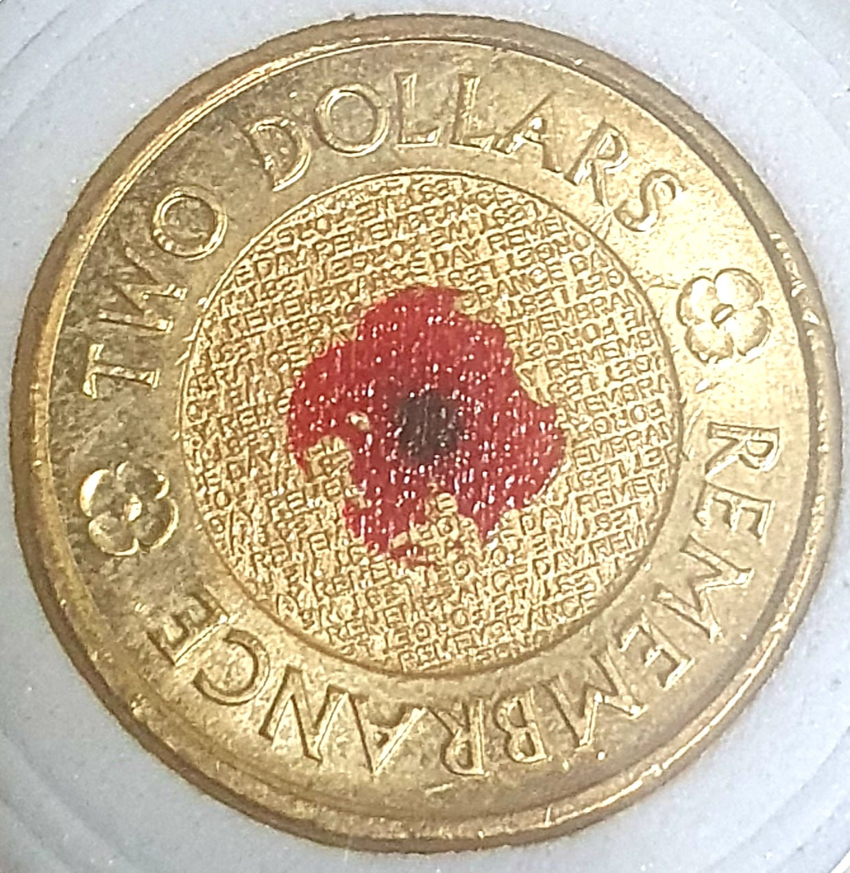 2012 Remembrance Day Red Poppy 2 Coin Circulated Montees Collection 2012-remembrance-day-red-poppy-2-coin-circulated-montees-collection