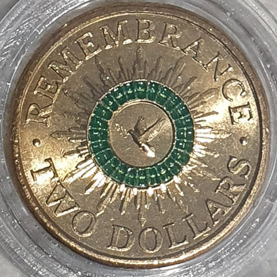 2014 Green Dove - Remembrance $2 Coin, Uncirculated