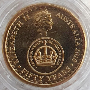 2016 - 50 Years Anniversary $2 Change Over Coin, Uncirculated