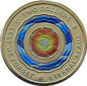 2018 Eternal Flame $2 Carded Coin 'c' mint mark