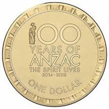 Load image into Gallery viewer, 2018 100 Year of ANZAC $1 Coin Ram Mint Bag