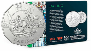 2018 50c 'Daring' Coin -ANZAC Spirit - Armistice Centenary