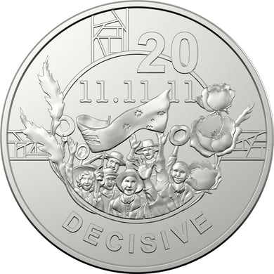 2018 20c 'Disciplined' Coin -ANZAC Spirit - Armistice Centenary