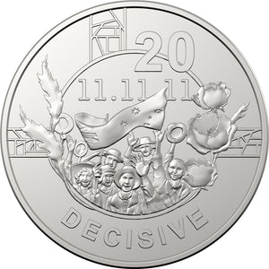 2018 20c 'Decisive' Coin -ANZAC Spirit - Armistice Centenary