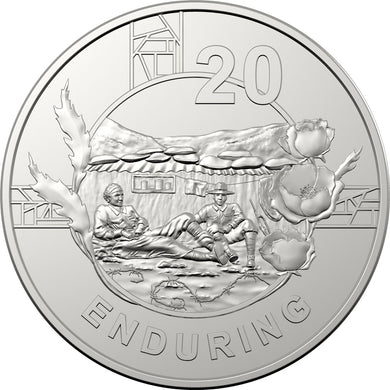 2018 20c 'Enduring' Coin -ANZAC Spirit - Armistice Centenary