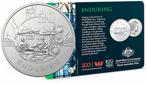 2018 20c 'Enduring' Coin -ANZAC Spirit - Armistice Centenary