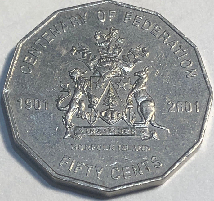 2001 Circulated - 50 cent -Centenary of Federation - Victoria
