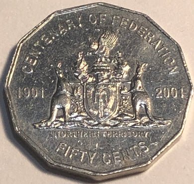 2001 Circulated - 50 cent -Centenary of Federation - Northern Territory
