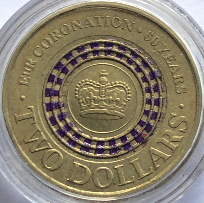 2013 'Purple Coronation' $2 Coin, Circulated