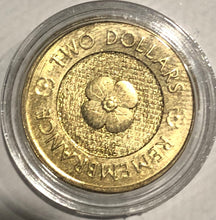 Load image into Gallery viewer, 2012 Remembrance, Gold Poppy $2 Coin, circulated