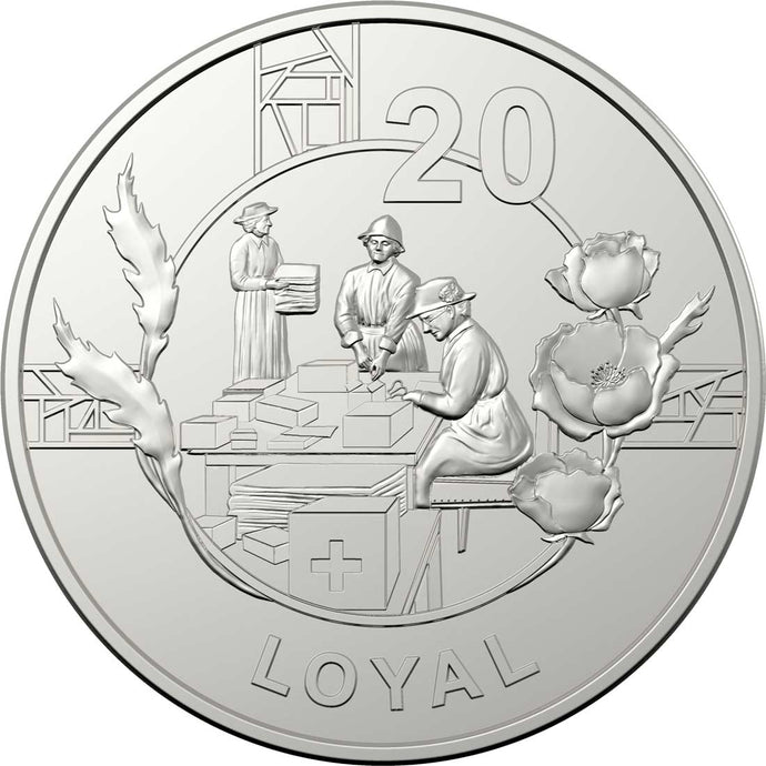 2018 20c 'Loyal' Coin -ANZAC Spirit - Armistice Centenary