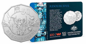 2018 50c 'Resourceful' Coin -ANZAC Spirit - Armistice Centenary