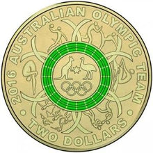 Load image into Gallery viewer, 2016- Olympic Green Ring- $2  Coin, Circulated